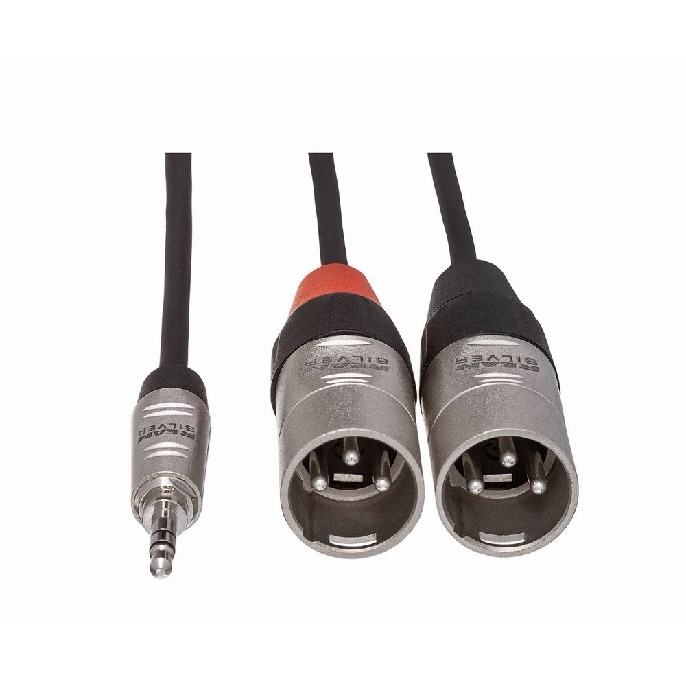 Hosa HMX-003Y Pro Stereo Breakout Cable‎ - 3.5mm TRS to Dual XLR